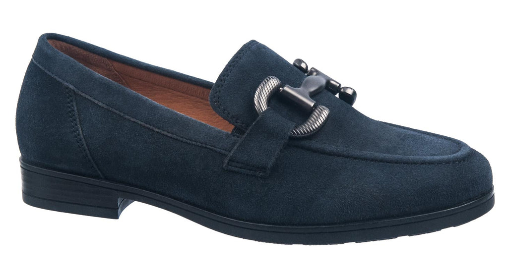 Gabor ladies loafers in navy suede