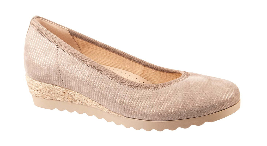 Gabor shoes beige printed suede espadrilles