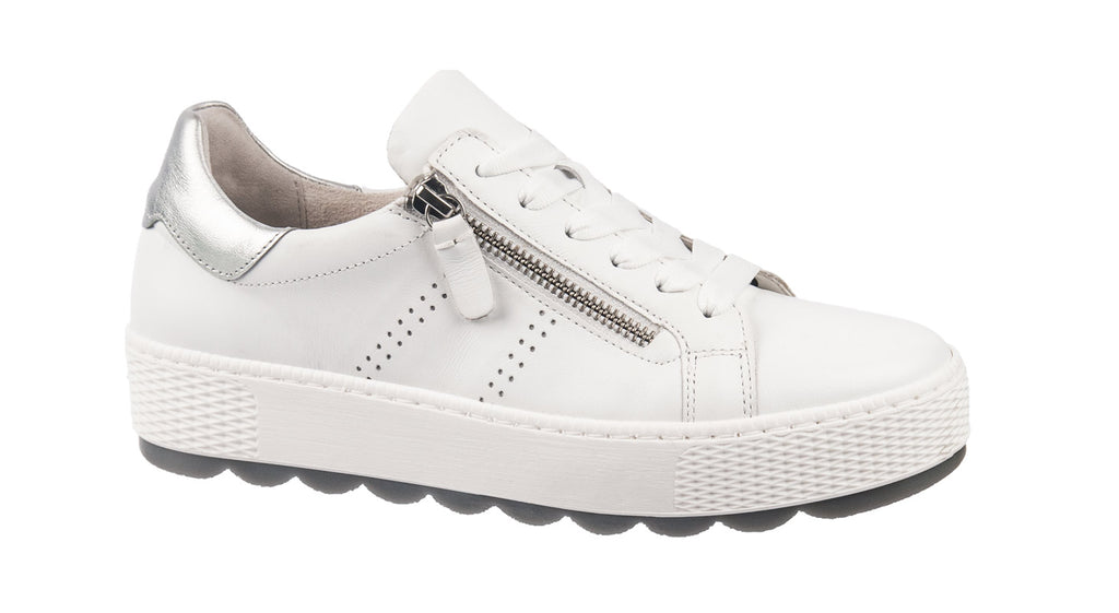 Gabor women's white leather sneakers