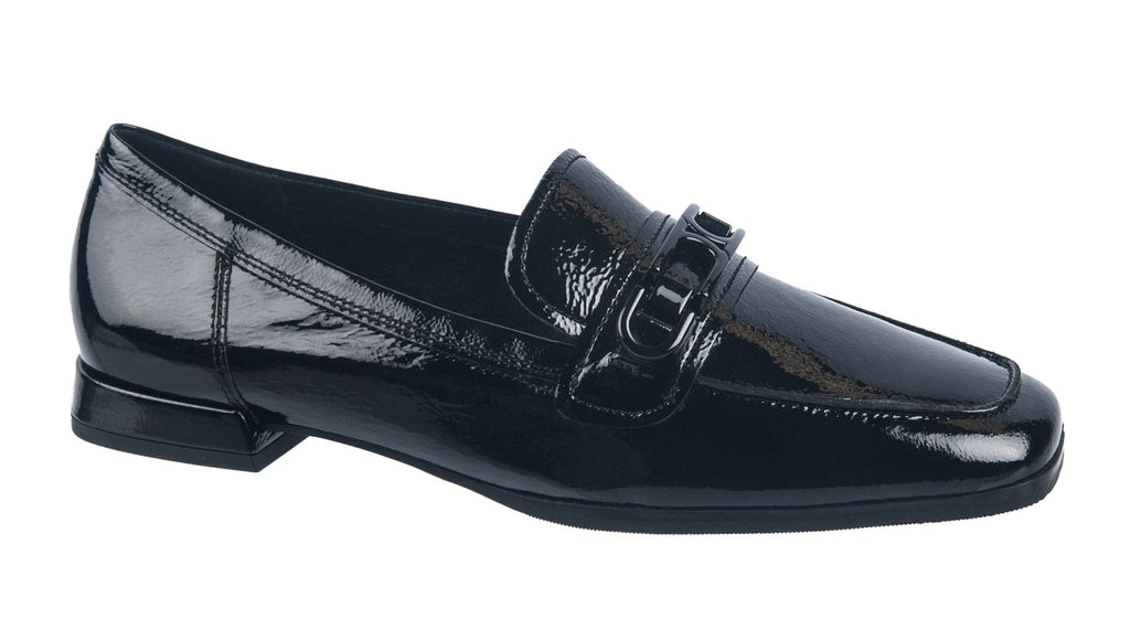 Hogl black patent women's loafers